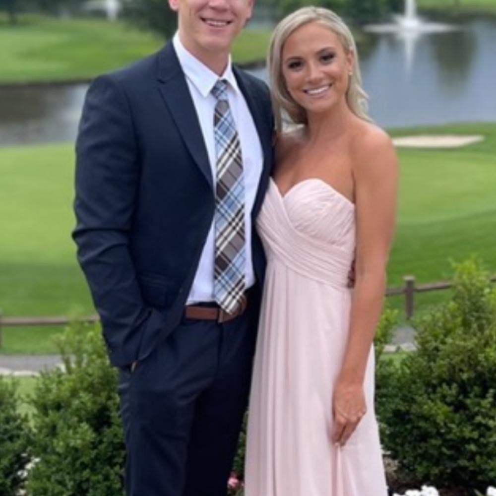Strapless bridesmaid dress